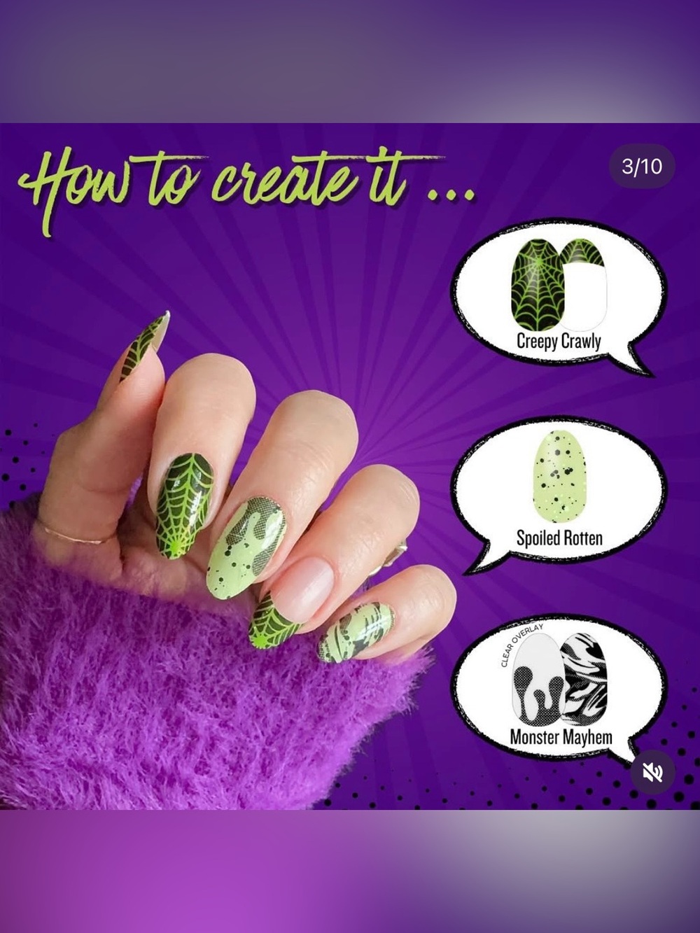 Color Street Mixed Mani Set: A Ghoulish Gathering | Halloween Orange Spiderweb - Picture 10 of 15